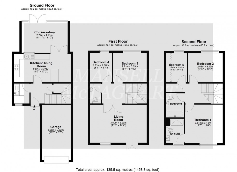 Floorplan for Manning Close, East Grinstead, RH19