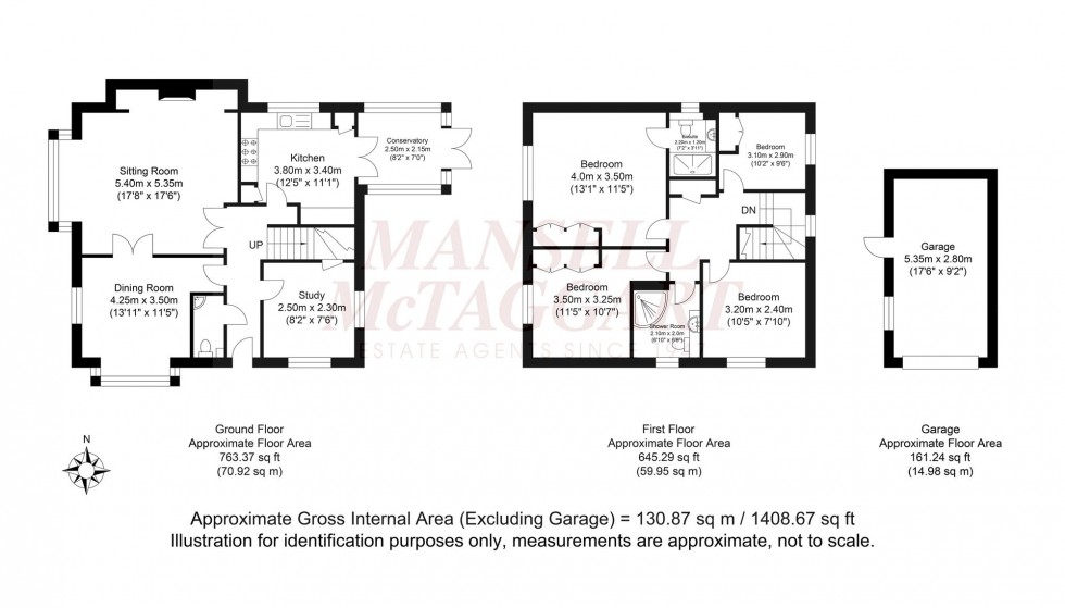 Floorplan for Halls Drive, Faygate, RH12