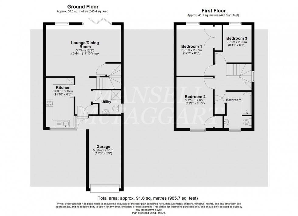 Floorplan for Sandringham Close, East Grinstead, RH19