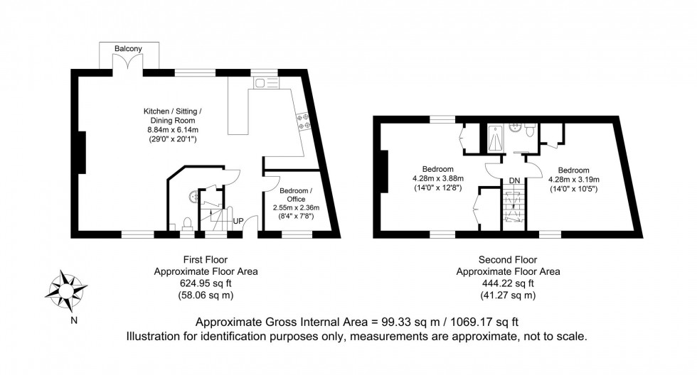 Floorplan for St. Annes Crescent, Southdown House, BN7