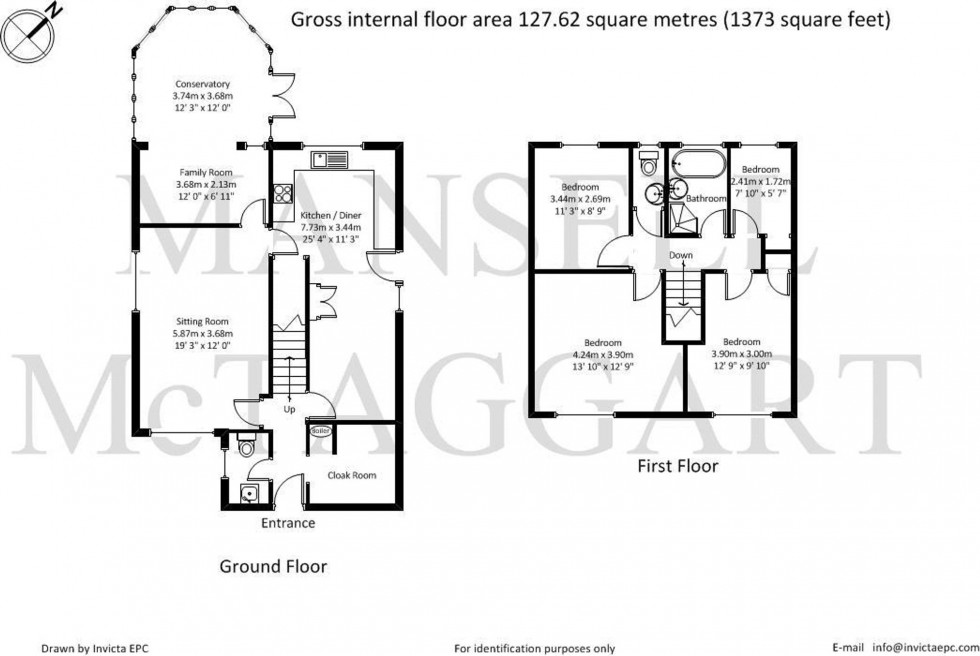 Floorplan for Hunters Way, Uckfield, TN22