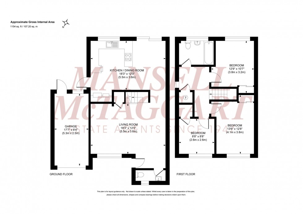Floorplan for Kings Way, Burgess Hill, RH15