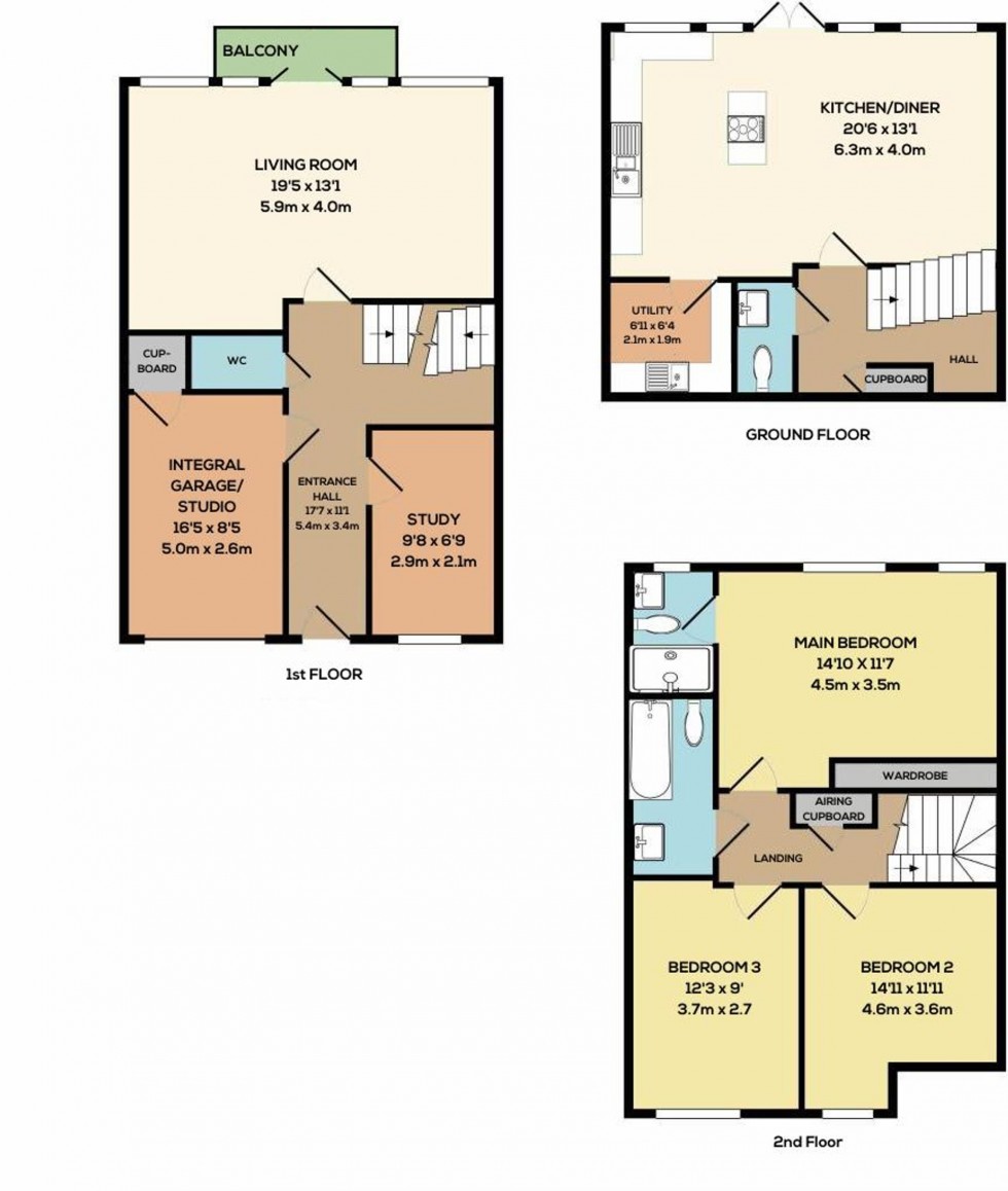 Floorplan for Knox Road, Haywards Heath, RH17