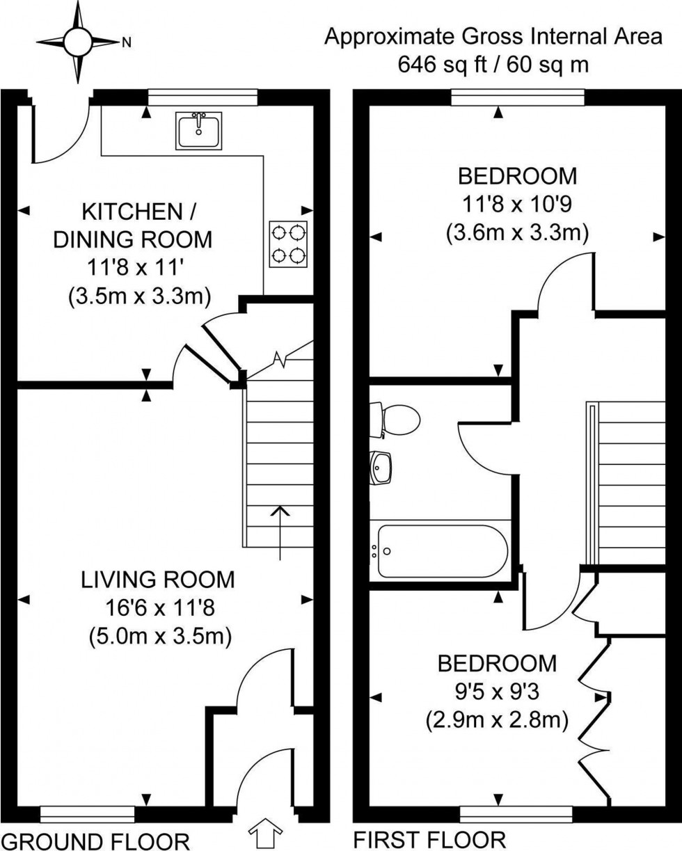Floorplan for Payton Drive, Burgess Hill, RH15