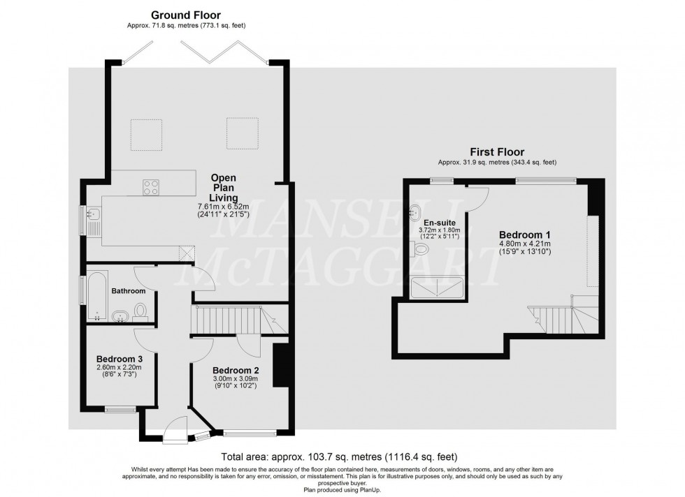 Floorplan for Byron Close, Crawley, RH10