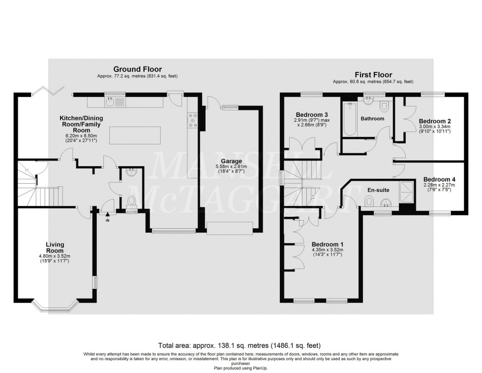 Floorplan for Purley Close, Maidenbower, RH10