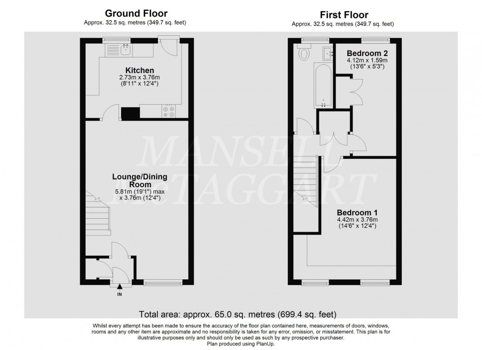 Floorplan for Pond Way, East Grinstead, RH19