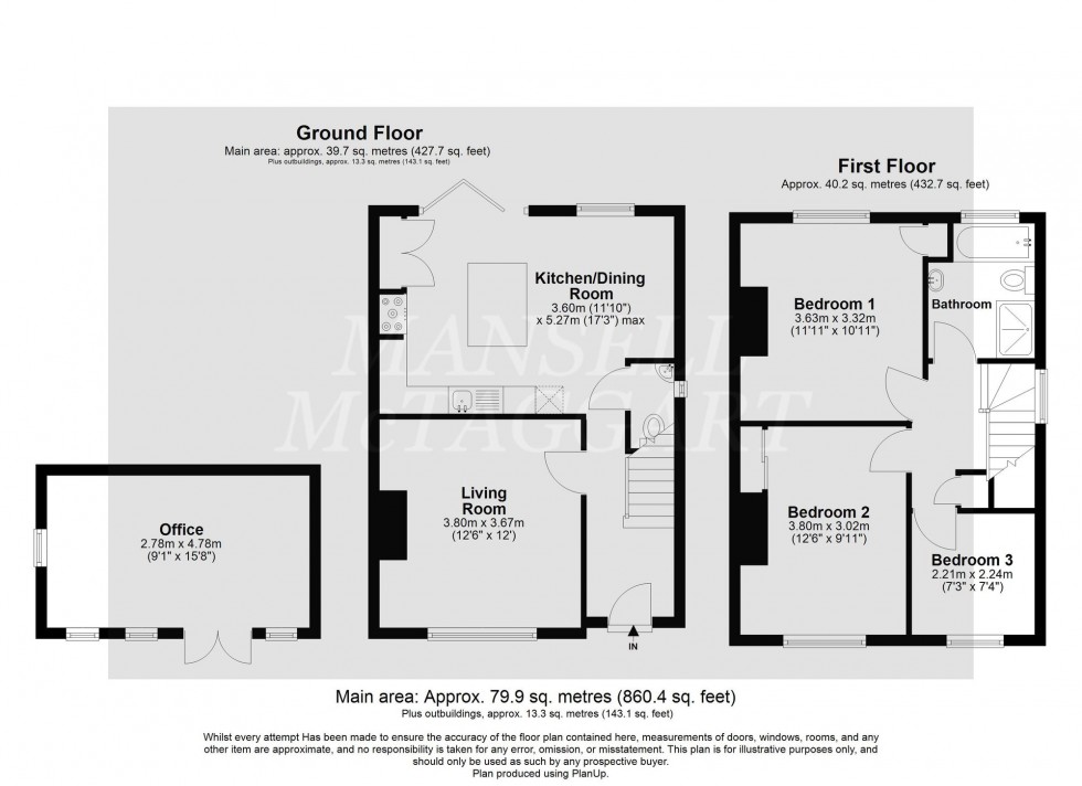 Floorplan for Buckhurst Way, East Grinstead, RH19