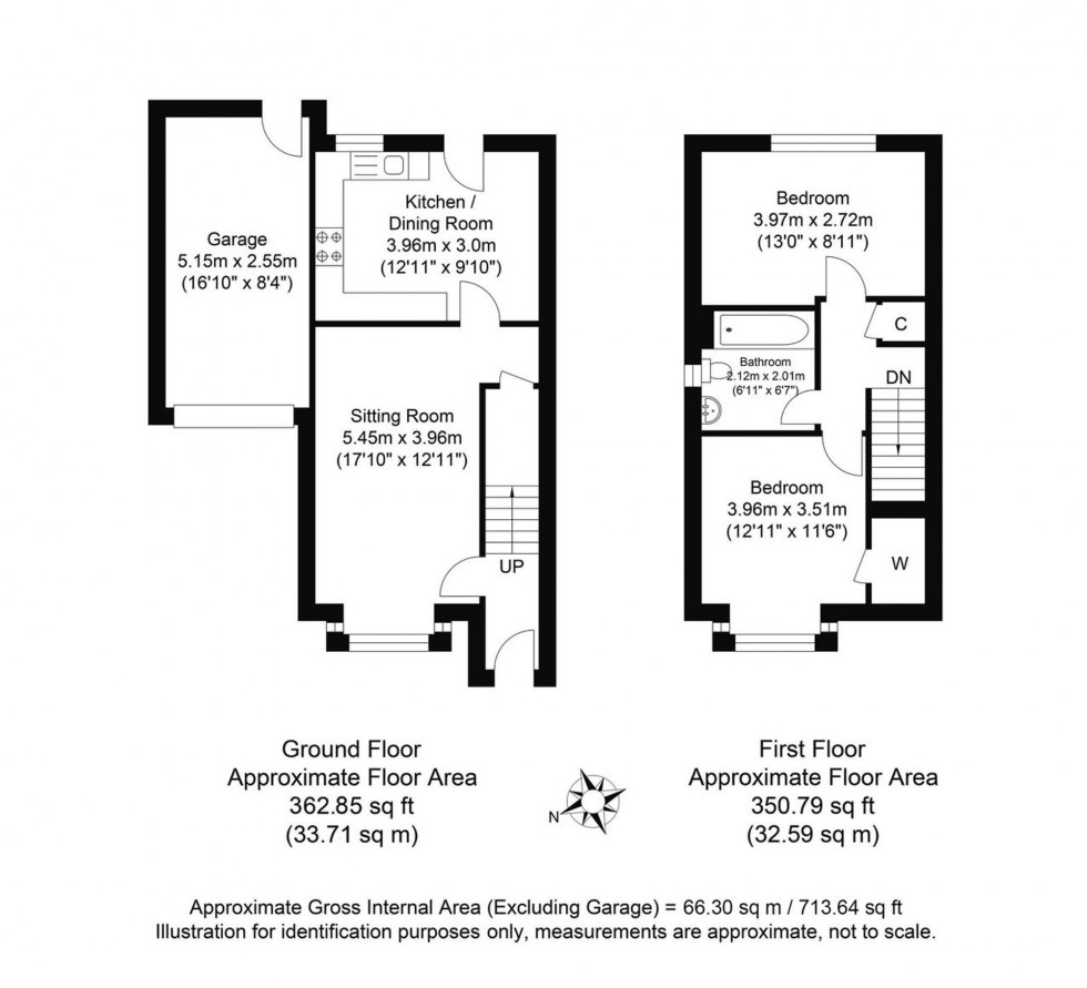 Floorplan for Saxon Close, Billingshurst, RH14