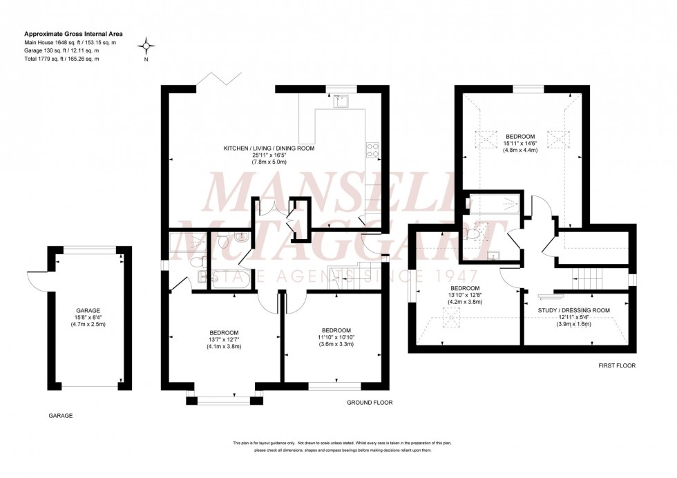Floorplan for Clayton Drive, Burgess Hill, RH15