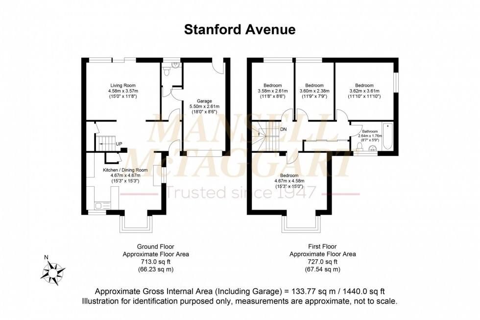 Floorplan for Stanford Avenue, Hassocks, BN6