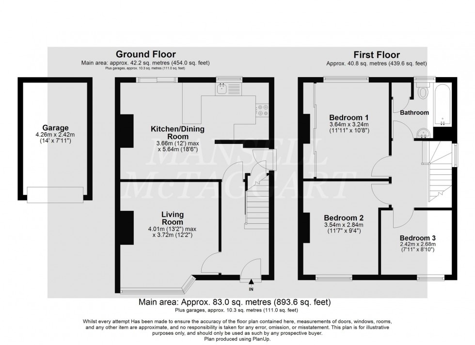 Floorplan for Cobbles Crescent, Crawley, RH10