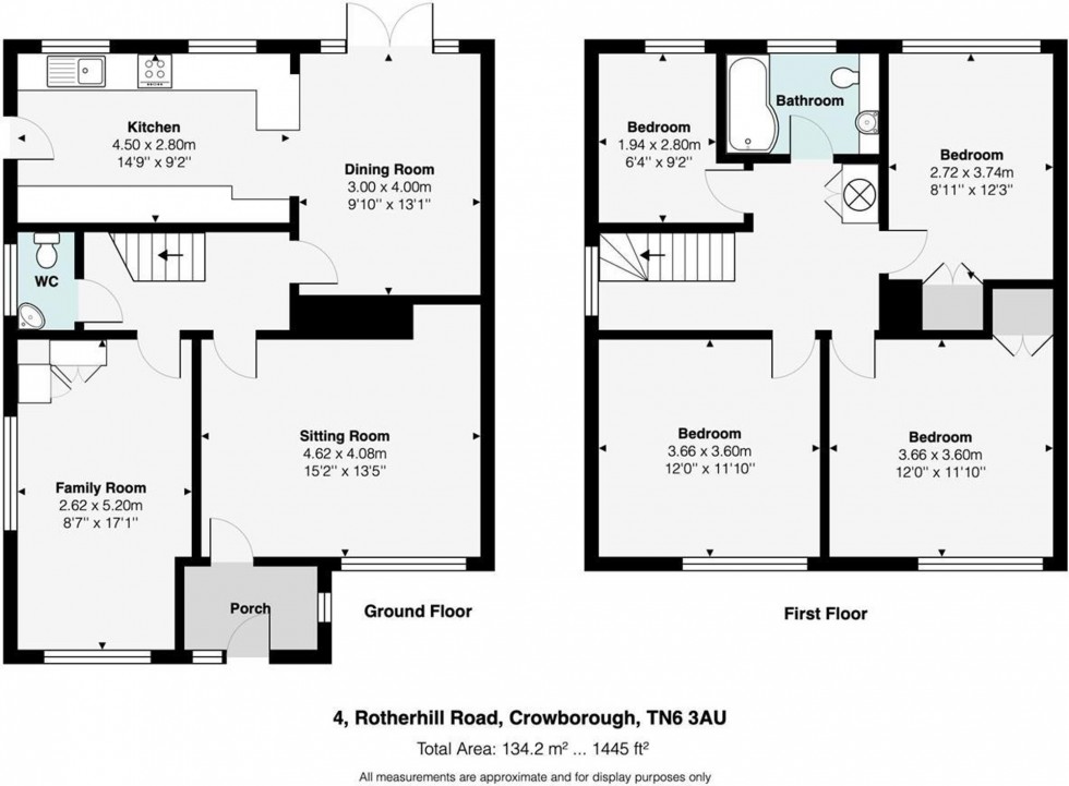 Floorplan for Rotherhill Road, Crowborough, TN6