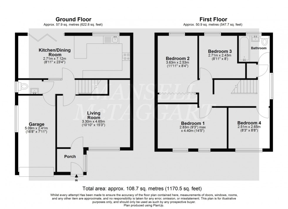 Floorplan for Burleigh Close, Crawley Down, RH10