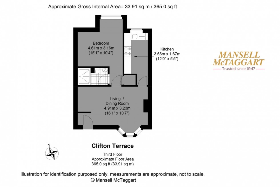 Floorplan for Clifton Terrace, Brighton, BN1