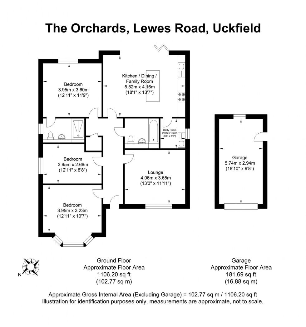 Floorplan for The Orchards, Lewes Road, TN22
