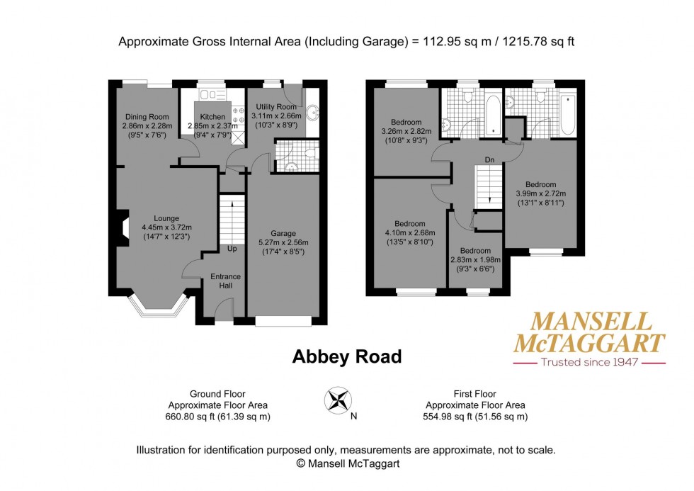 Floorplan for Abbey Road, Steyning, BN44