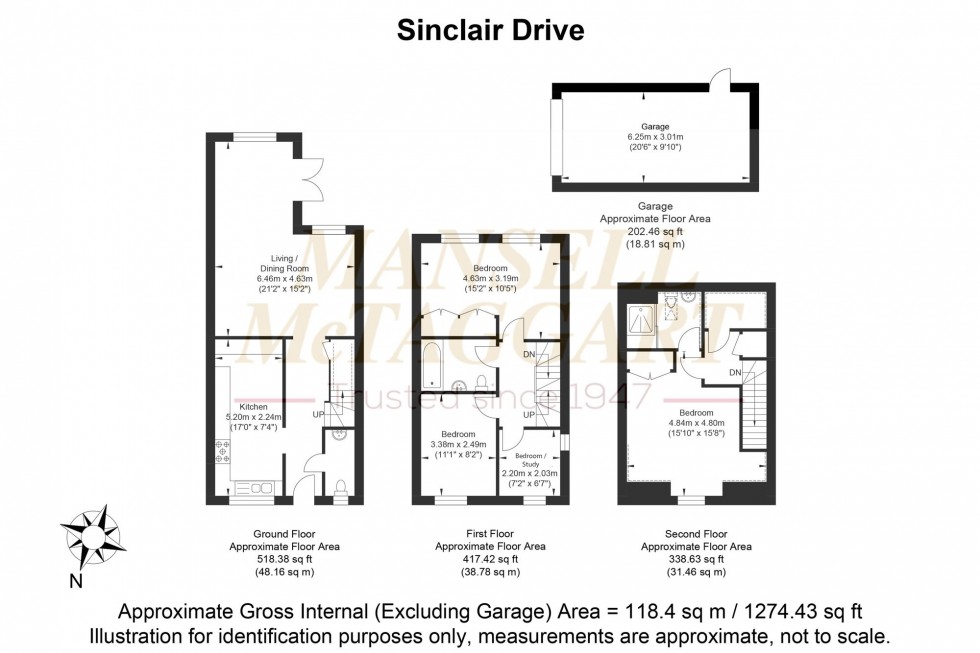 Floorplan for Sinclair Drive, Codmore Hill, RH20