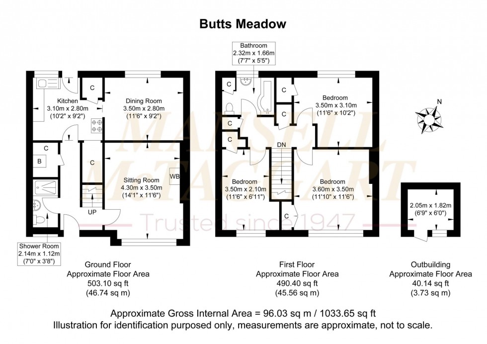 Floorplan for Butts Meadow, Wisborough Green, RH14