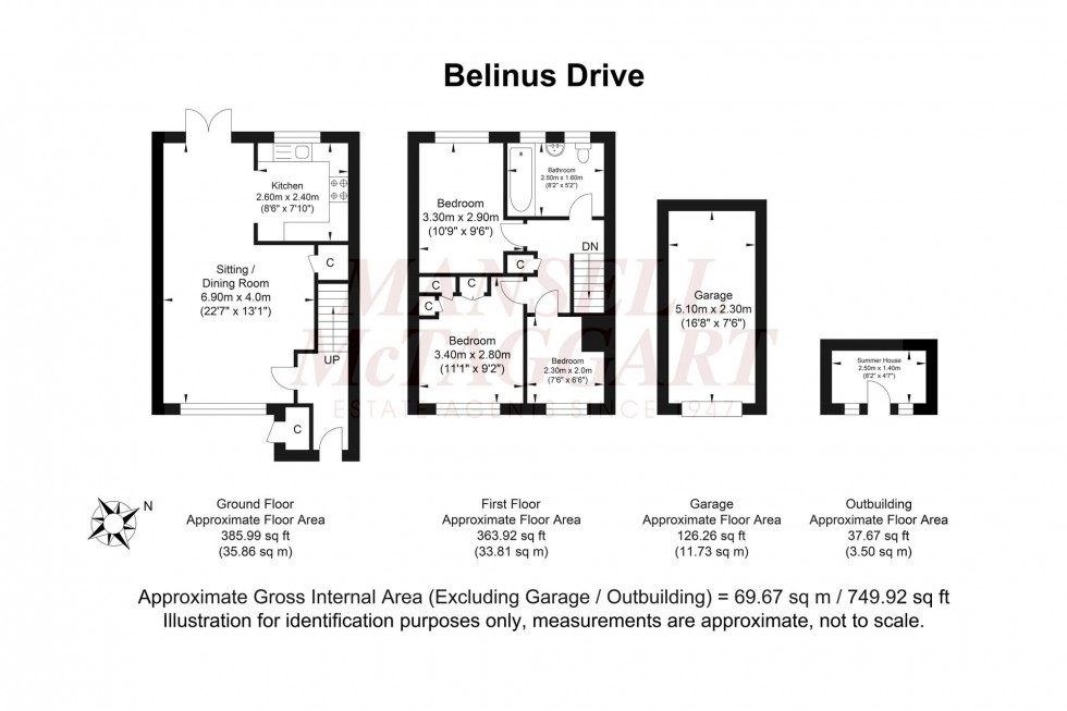 Floorplan for Belinus Drive, Billingshurst, RH14