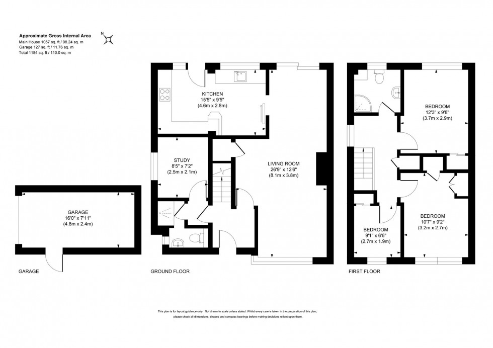 Floorplan for Swainsthorpe Close, Haywards Heath, RH16