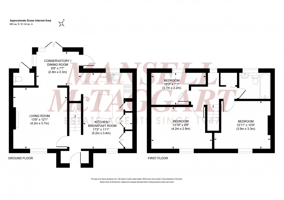 Floorplan for St. Andrews Road, Burgess Hill, RH15