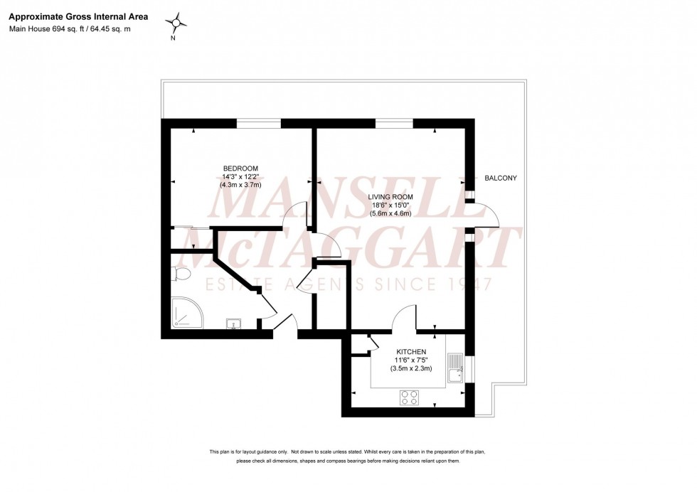 Floorplan for The Brow, Corbett Court The Brow, RH15