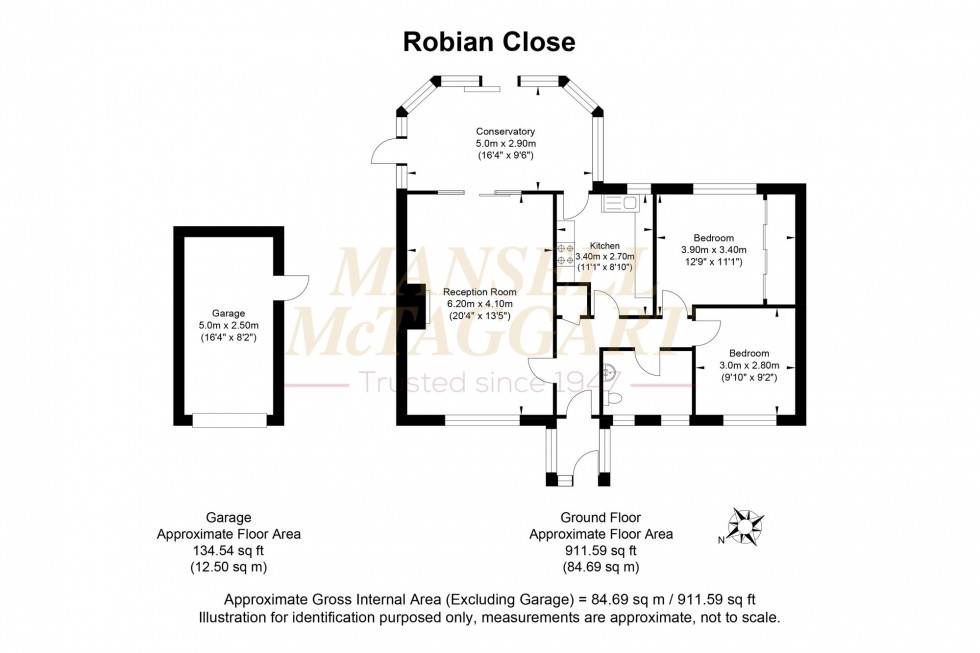 Floorplan for Robian Close, Maresfield, TN22