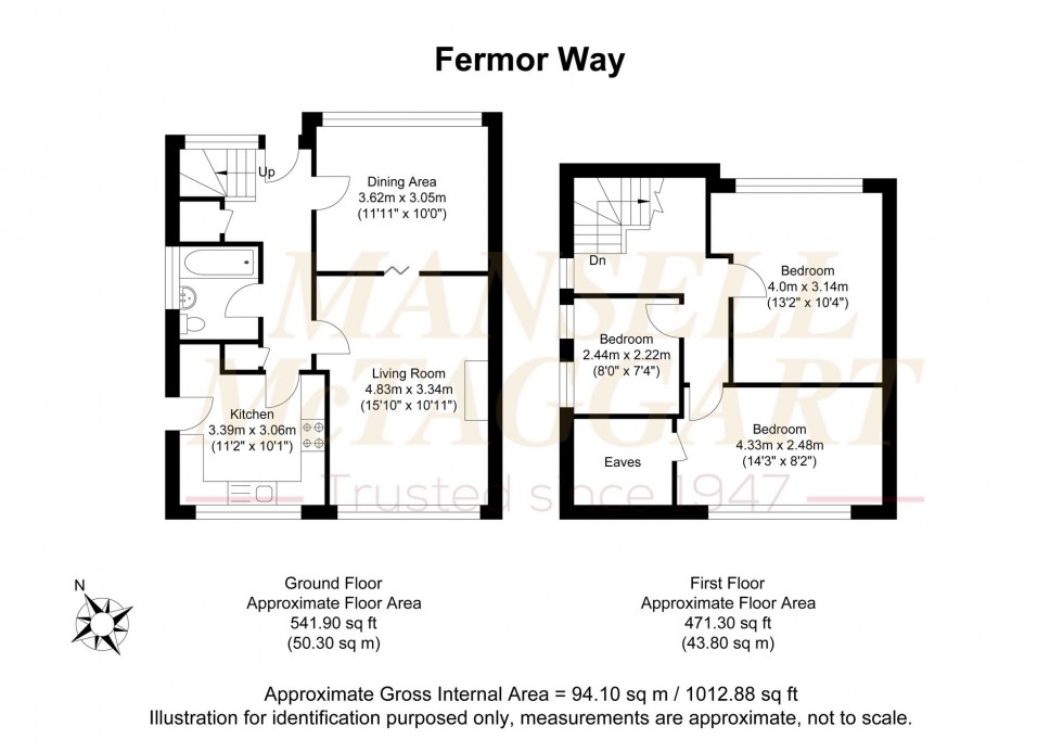 Floorplan for Fermor Way, Crowborough, TN6