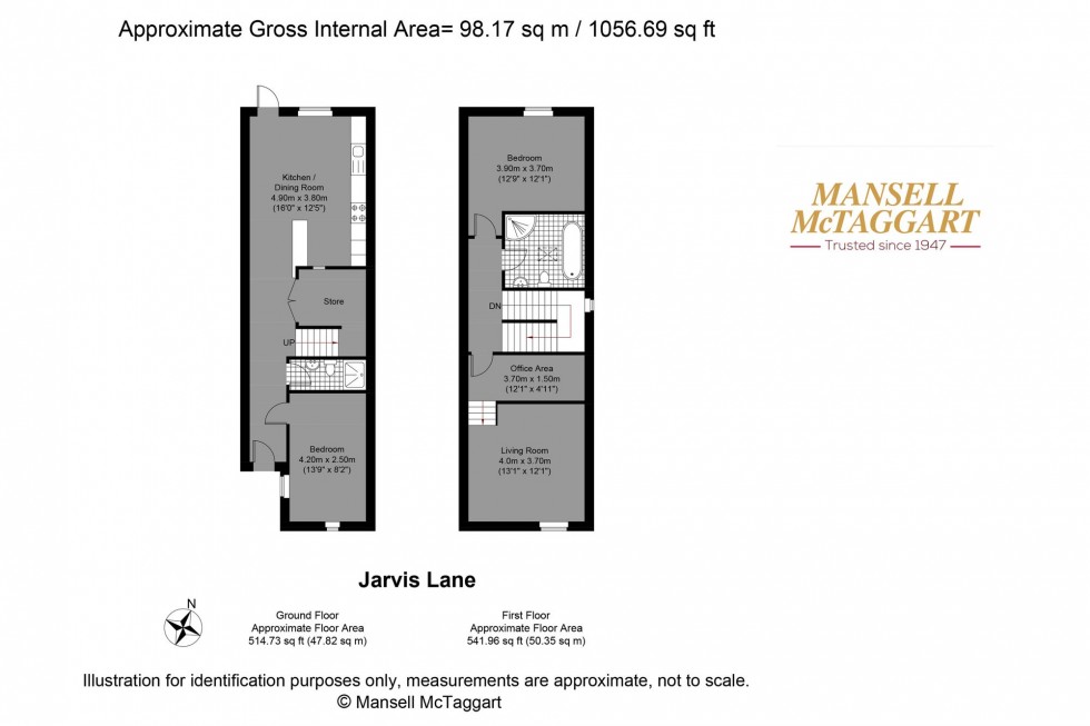 Floorplan for Jarvis Lane, Steyning, BN44