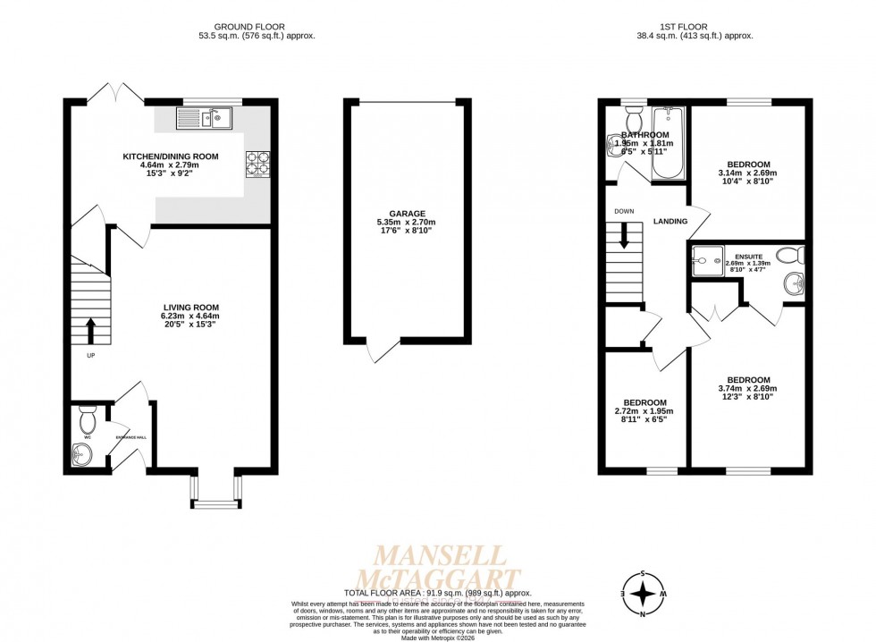 Floorplan for Brookfield Drive, Horley, RH6