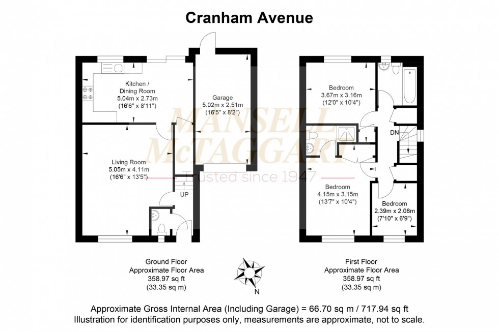 Floorplan for Cranham Avenue, Billingshurst, RH14