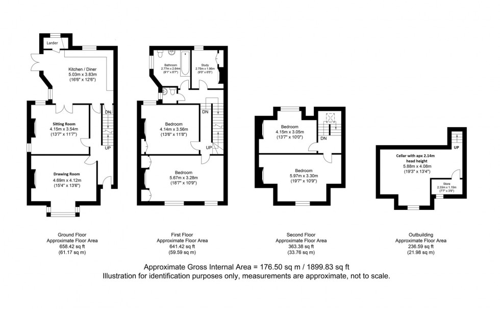 Floorplan for St. Annes Crescent, Lewes, BN7