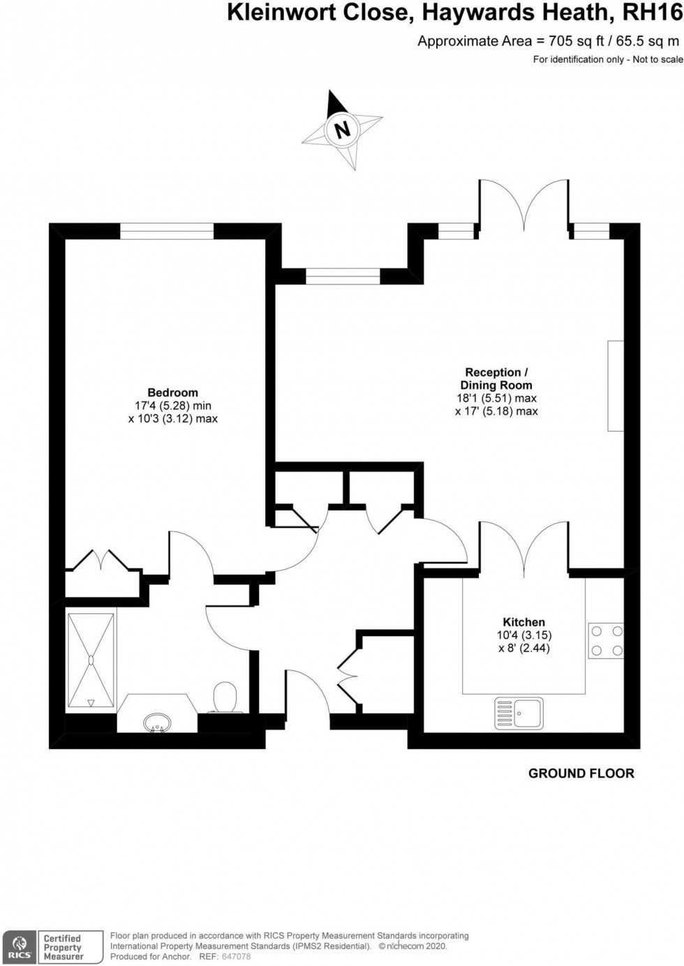 Floorplan for Kleinwort Close, Hurst Place, RH16