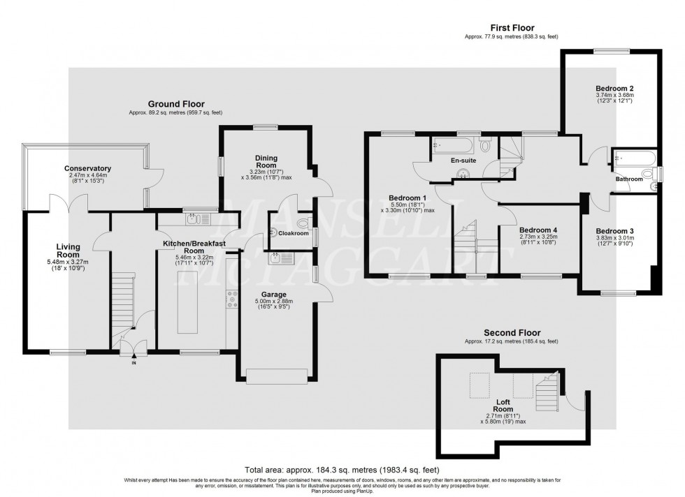 Floorplan for Hurst Farm Road, East Grinstead, RH19