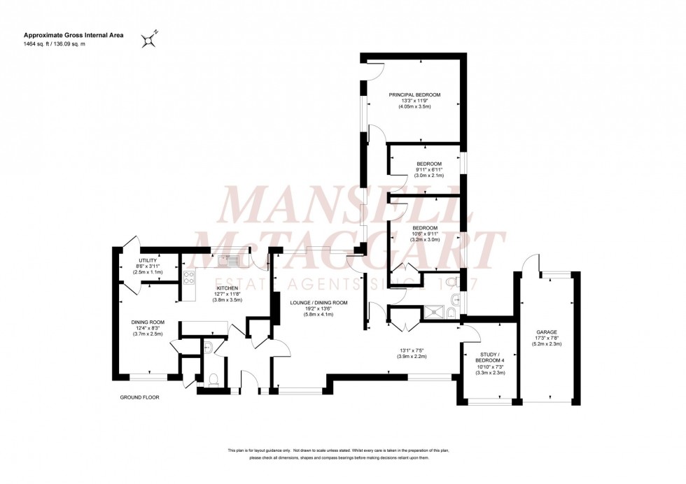 Floorplan for Franklands Close, Burgess Hill, RH15