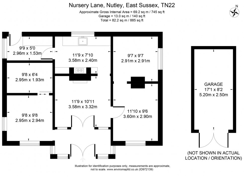 Floorplan for Nursery Lane, Nutley, TN22