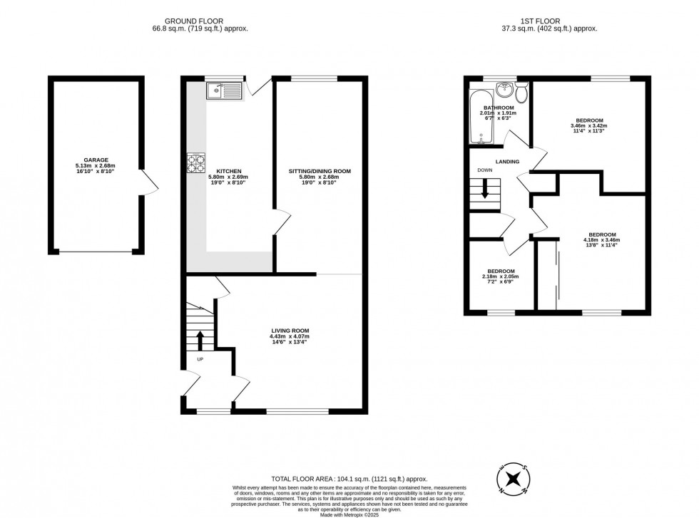 Floorplan for Ash Close, Crawley Down, RH10