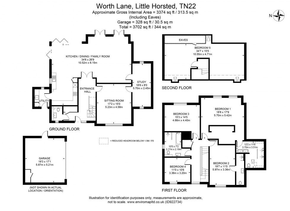 Floorplan for Worth Lane, Little Horsted, TN22