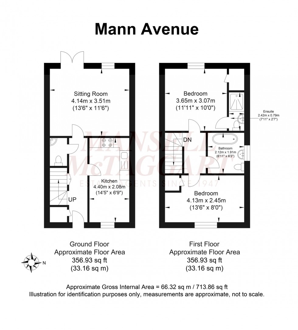 Floorplan for Mann Avenue, Horley, RH6