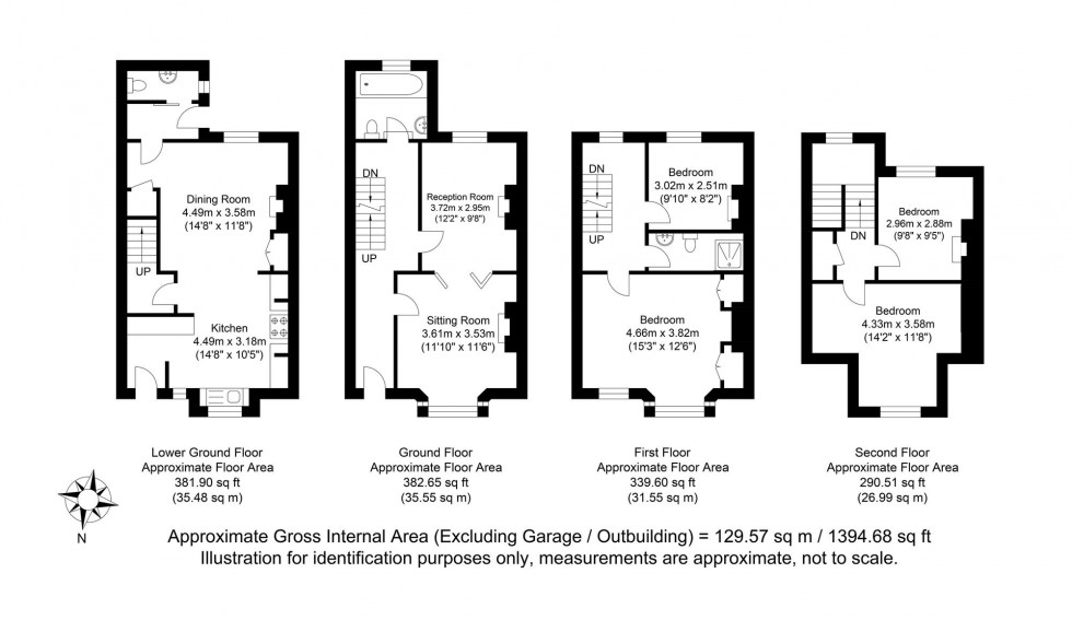 Floorplan for Grange Road, Lewes, BN7