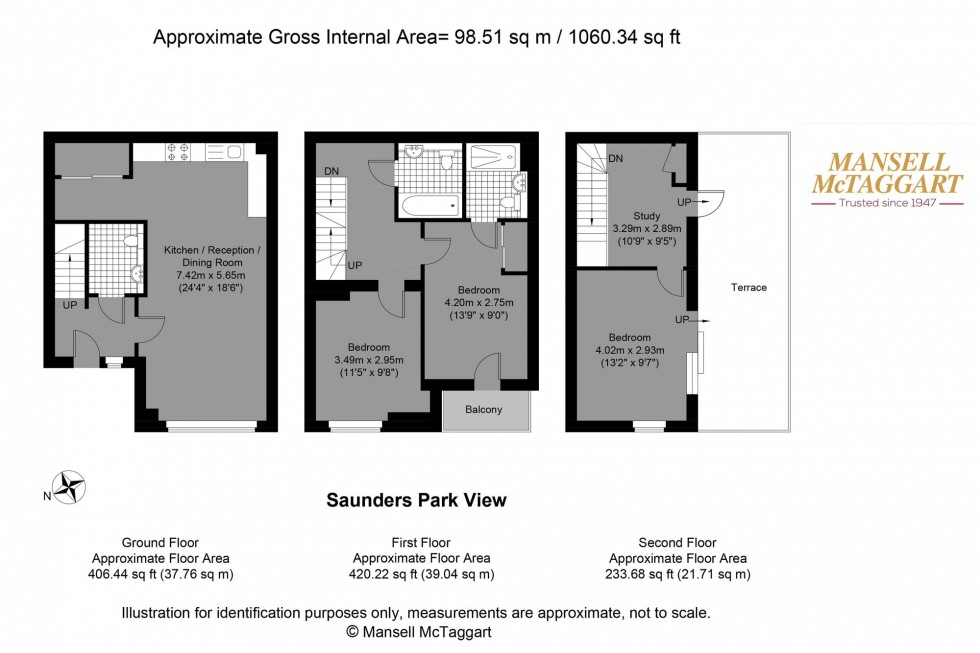 Floorplan for Saunders Park View, Brighton, BN2