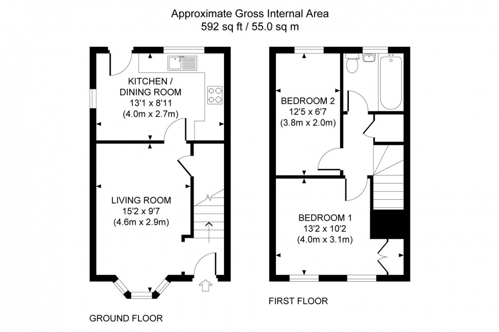 Floorplan for Primrose Close, Burgess Hill, RH15