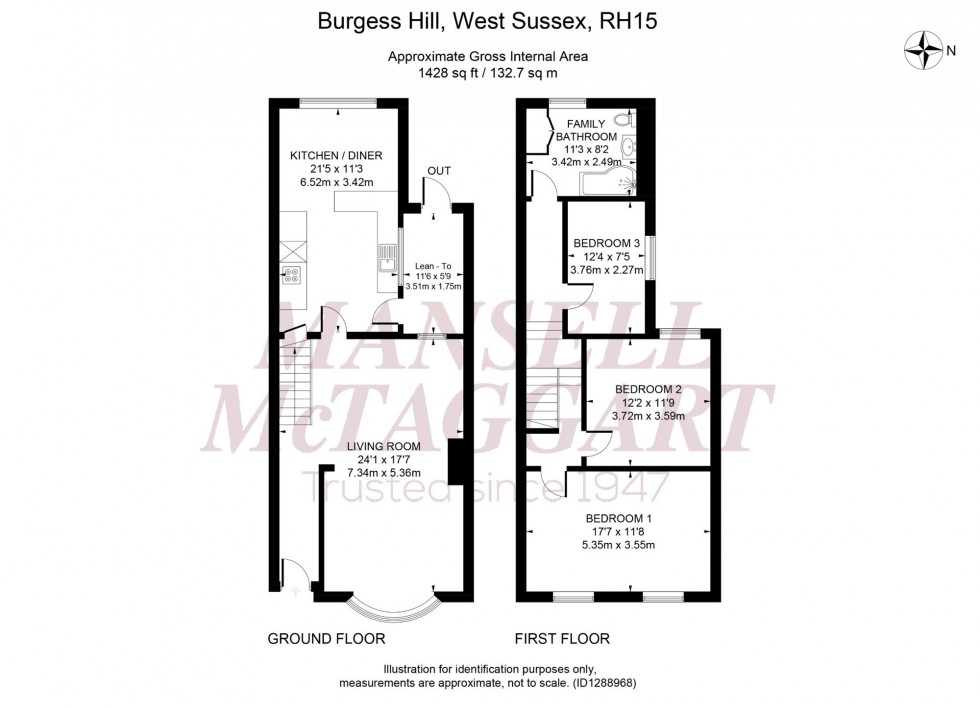 Floorplan for Fairfield Road, Burgess Hill, RH15