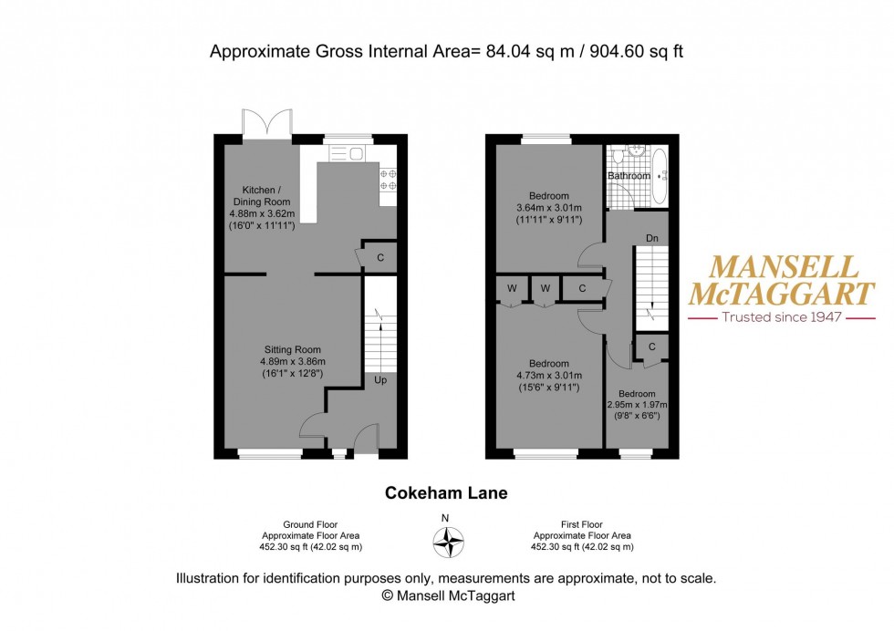 Floorplan for Cokeham Lane, Sompting, BN15