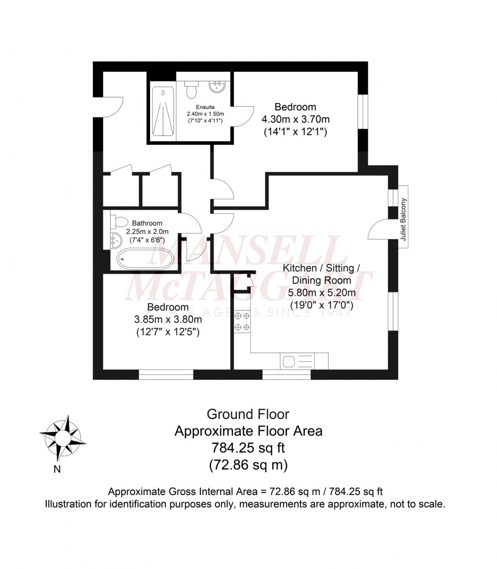 Floorplan for Alder Way, Faygate, RH12