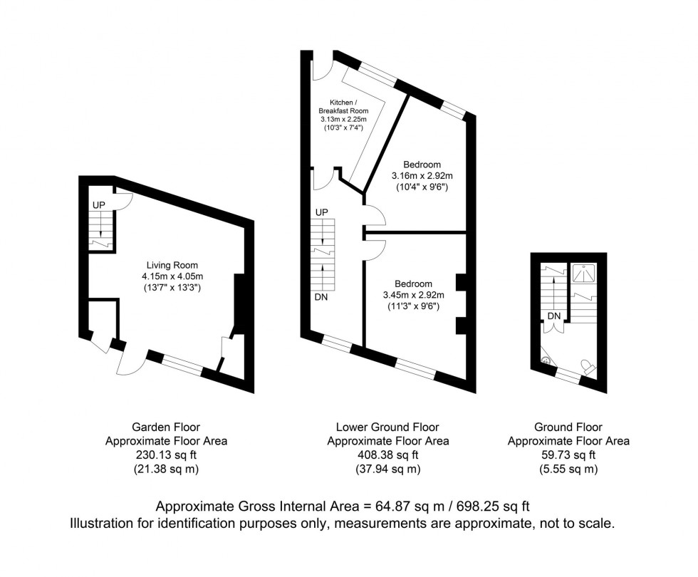 Floorplan for St. Johns Terrace, Lewes, BN7