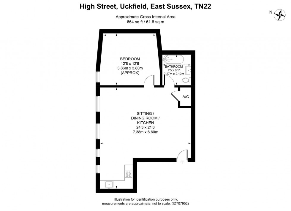 Floorplan for Bell Walk, Bell Walk House Bell Walk, TN22