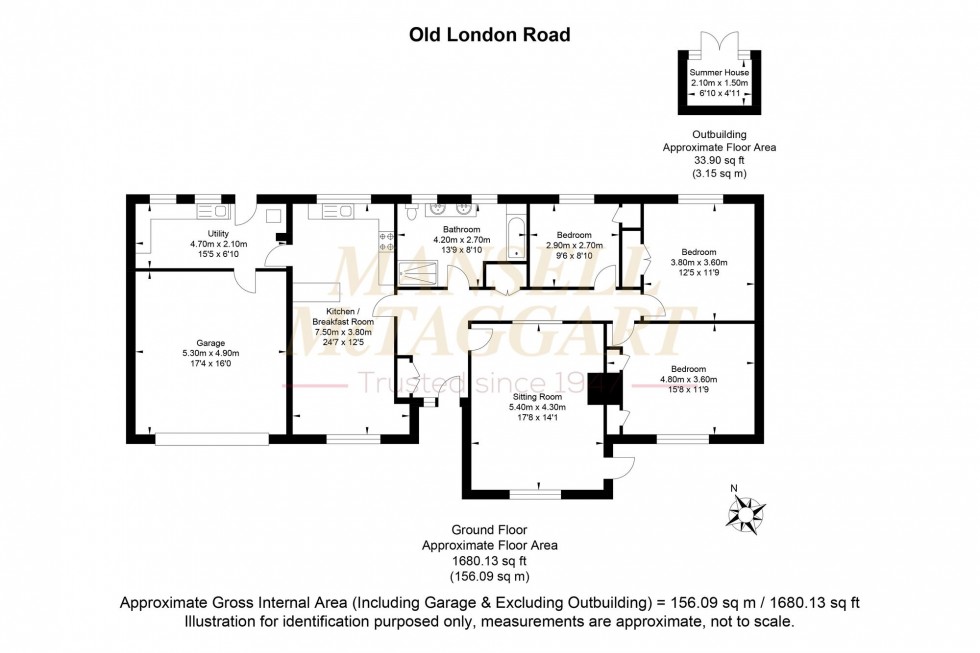Floorplan for Old London Road, Coldwaltham, RH20