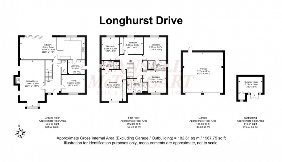 Floorplan for Longhurst Drive, Billingshurst, RH14